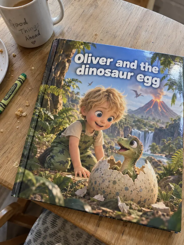 ספר ילדים מודפס: Oliver and the dinosaur egg