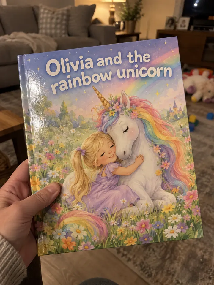 ספר ילדים מודפס: Olivia and the rainbow unicorn