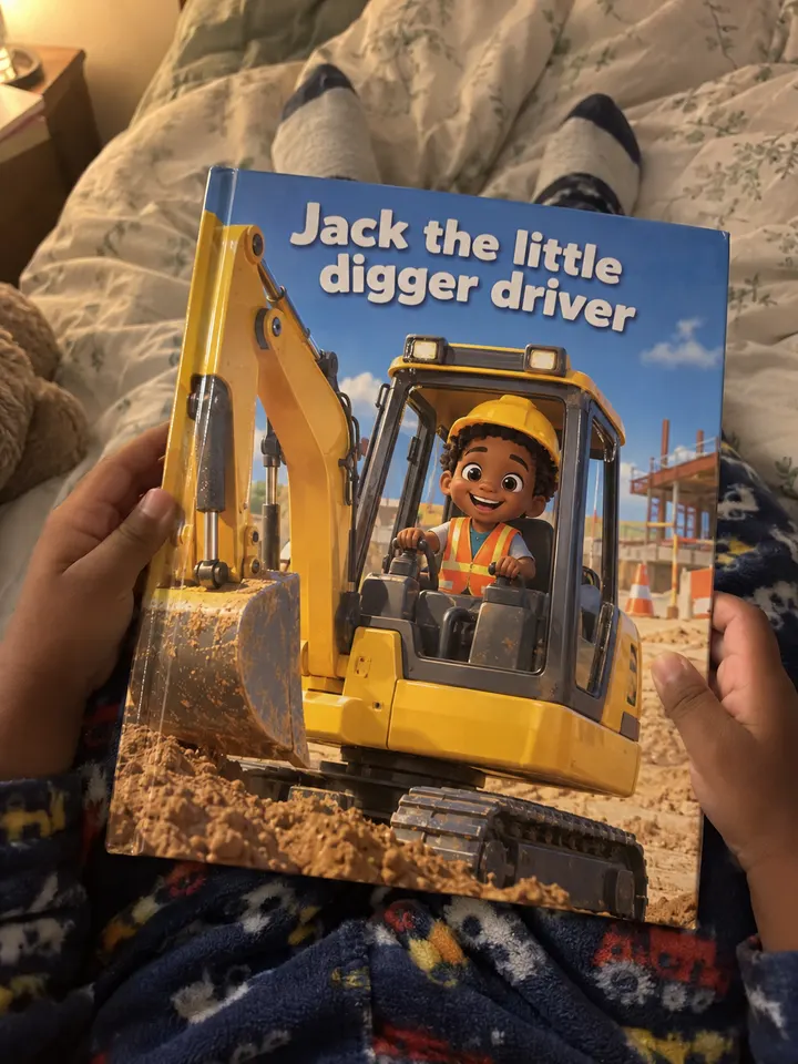 ספר ילדים מודפס: Jack the little digger driver
