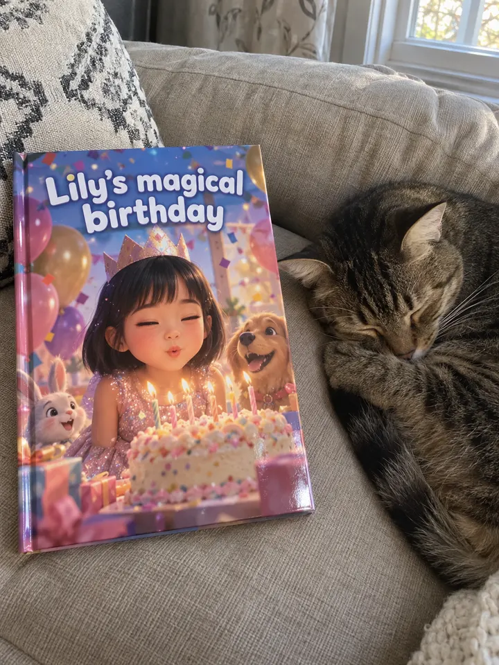 ספר ילדים מודפס: Lily's magical birthday