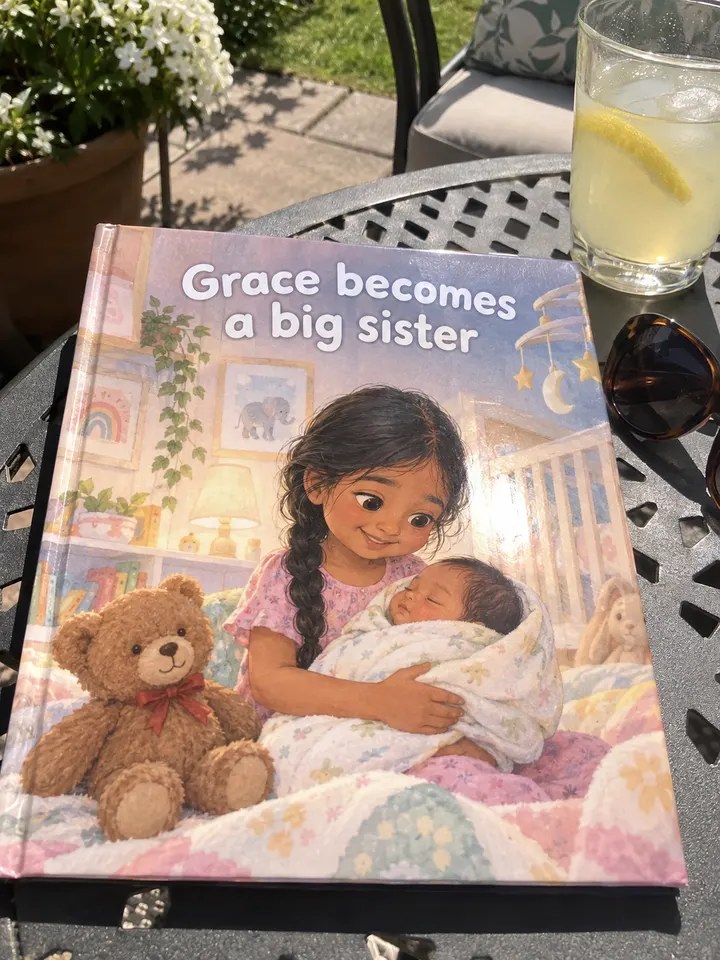 ספר ילדים מודפס: Grace becomes a big sister