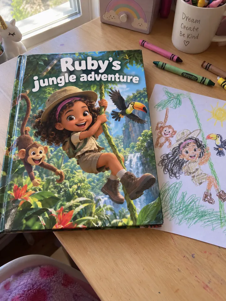 ספר ילדים מודפס: Ruby's jungle adventure
