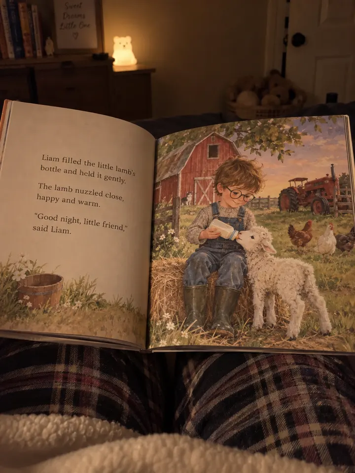 ספר ילדים מודפס: Liam on the farm