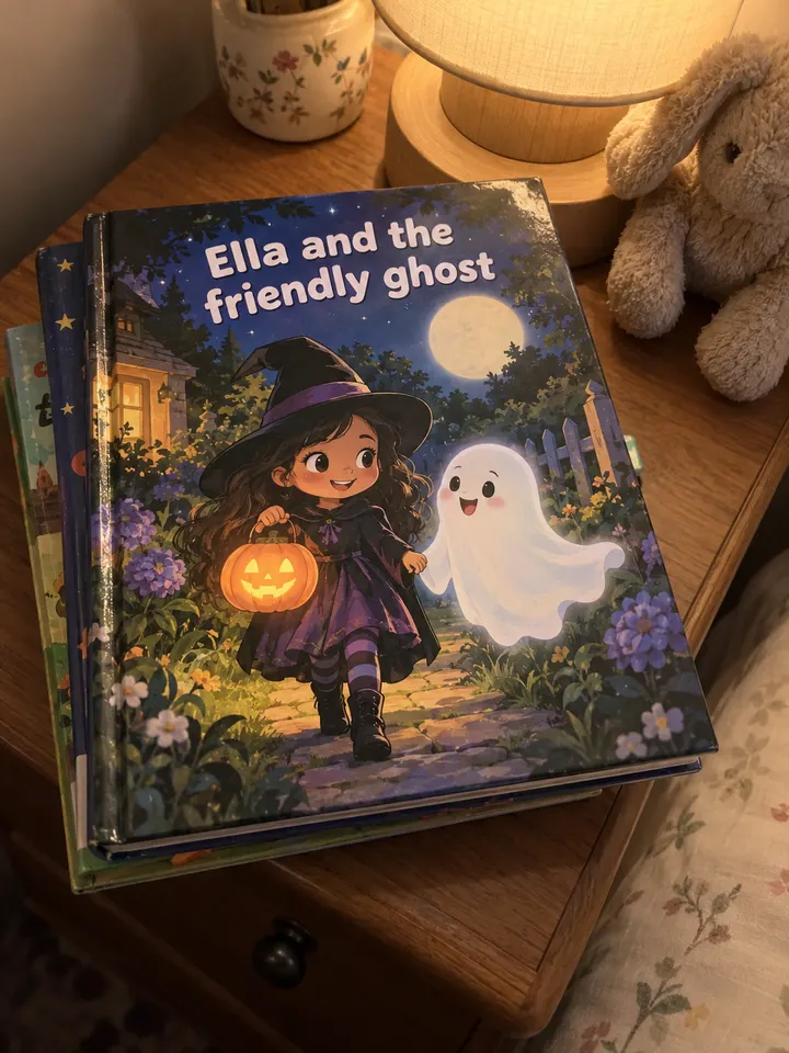 ספר ילדים מודפס: Ella and the friendly ghost