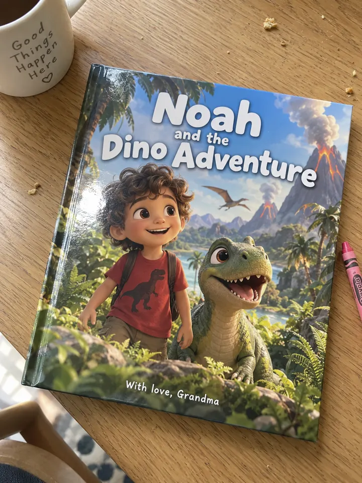 ספר ילדים מודפס: Noah and the Dino Adventure